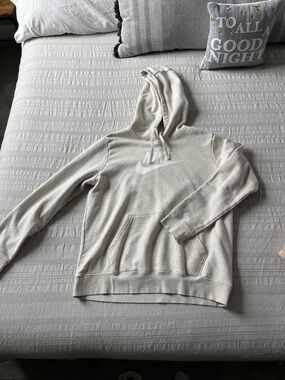 Nike Cream Pullover Hoodie with White Swoosh
